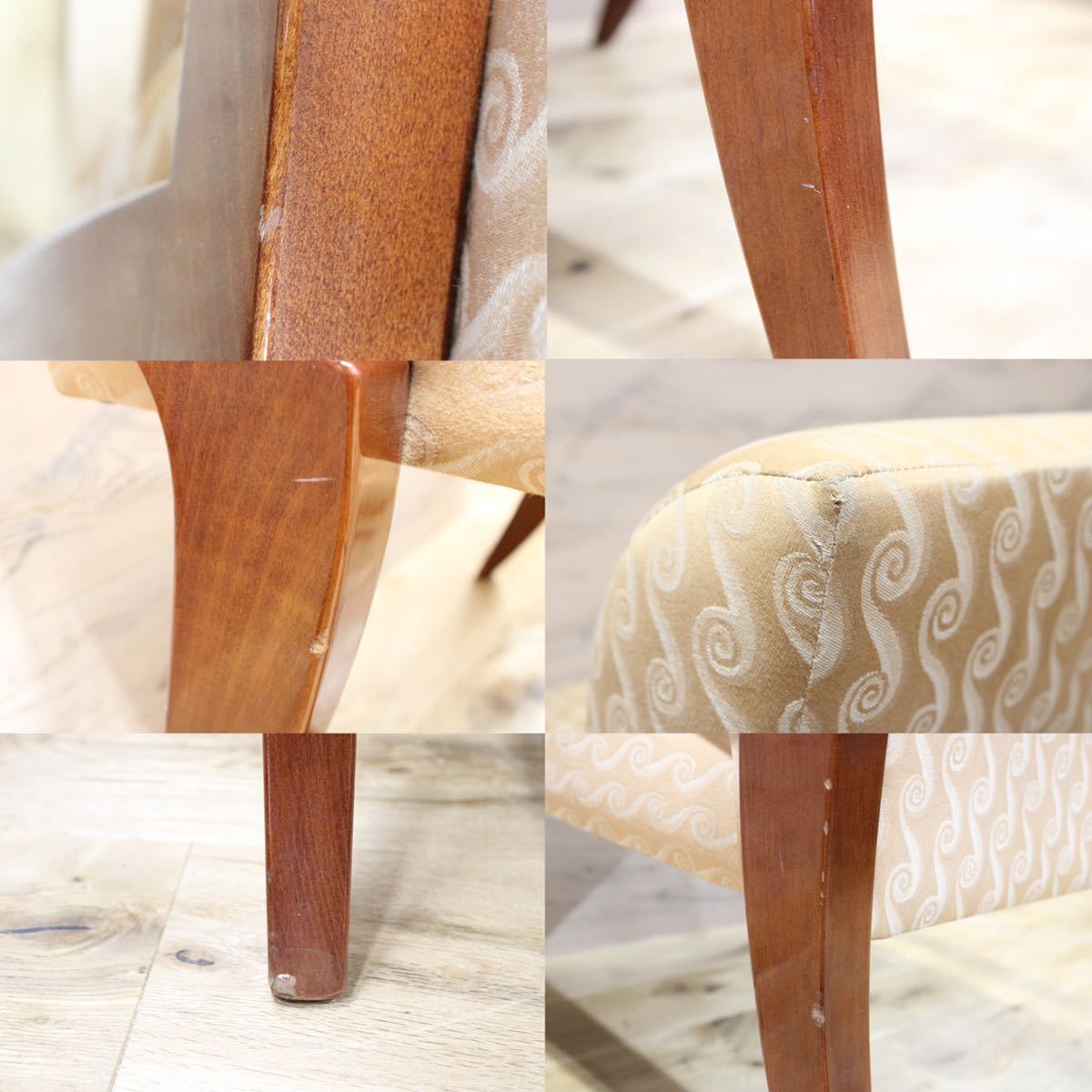 GMFH102○Bonventure / ボナベンチャー ダイニングチェア アームチェア 椅子 ファブリック カナダ製 希少