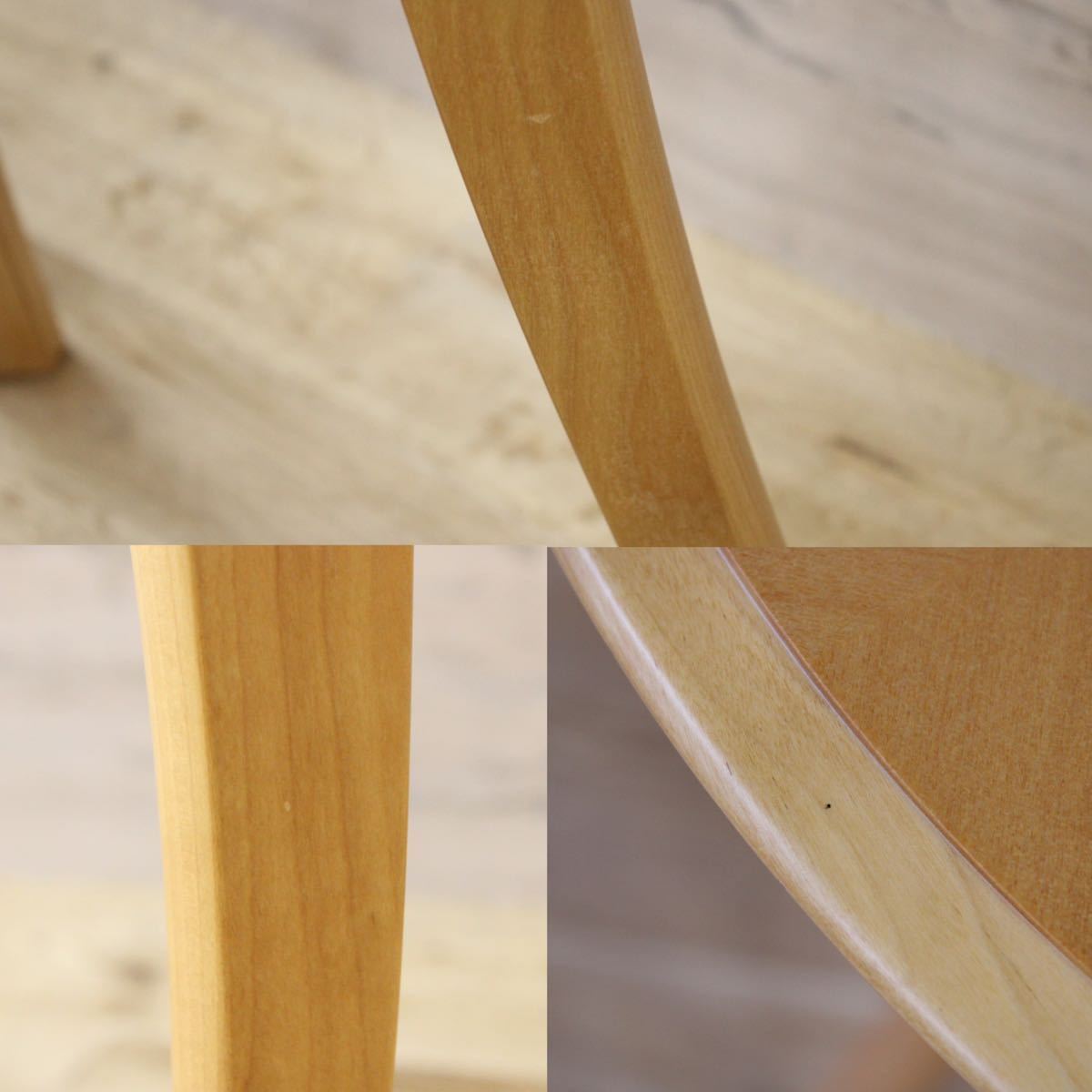 GMFF30○森繁 / MORISHIGE ユニコーン サイドテーブル ラウンドテーブル ナチュラル IDC大塚家具 樺材 定価約16万 展示品