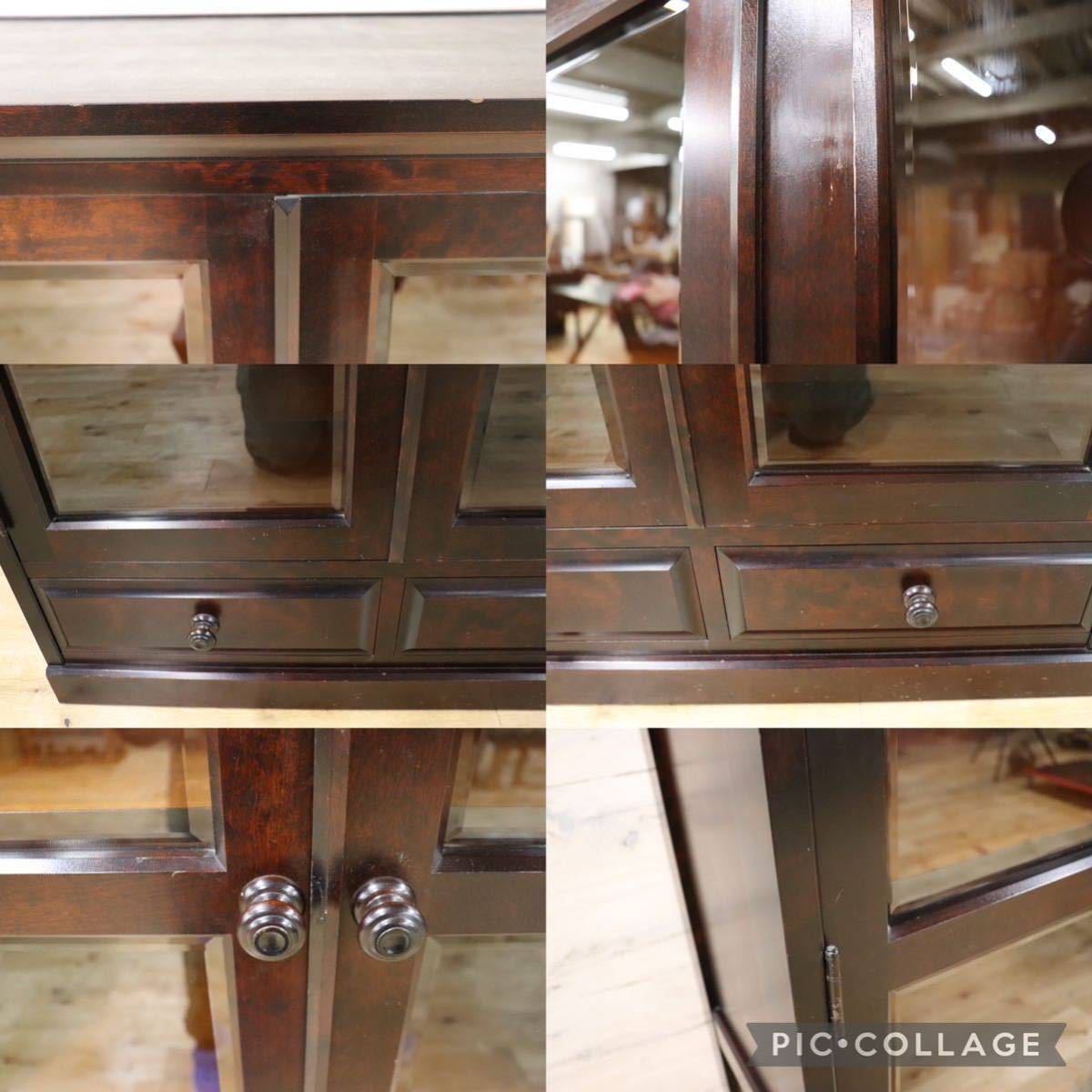 GMFK342○北海道民芸家具 書棚 本棚 本箱 ブックシェルフ 飾り棚 キャビネット 樺材 無垢 民芸家具 和家具 和モダン 定価約32万