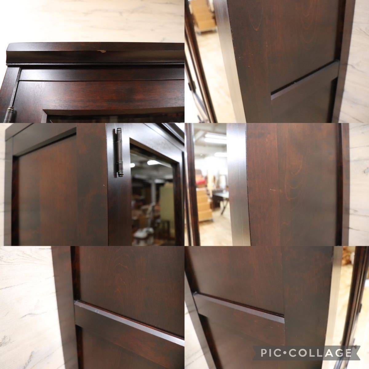 GMFK342○北海道民芸家具 書棚 本棚 本箱 ブックシェルフ 飾り棚 キャビネット 樺材 無垢 民芸家具 和家具 和モダン 定価約32万