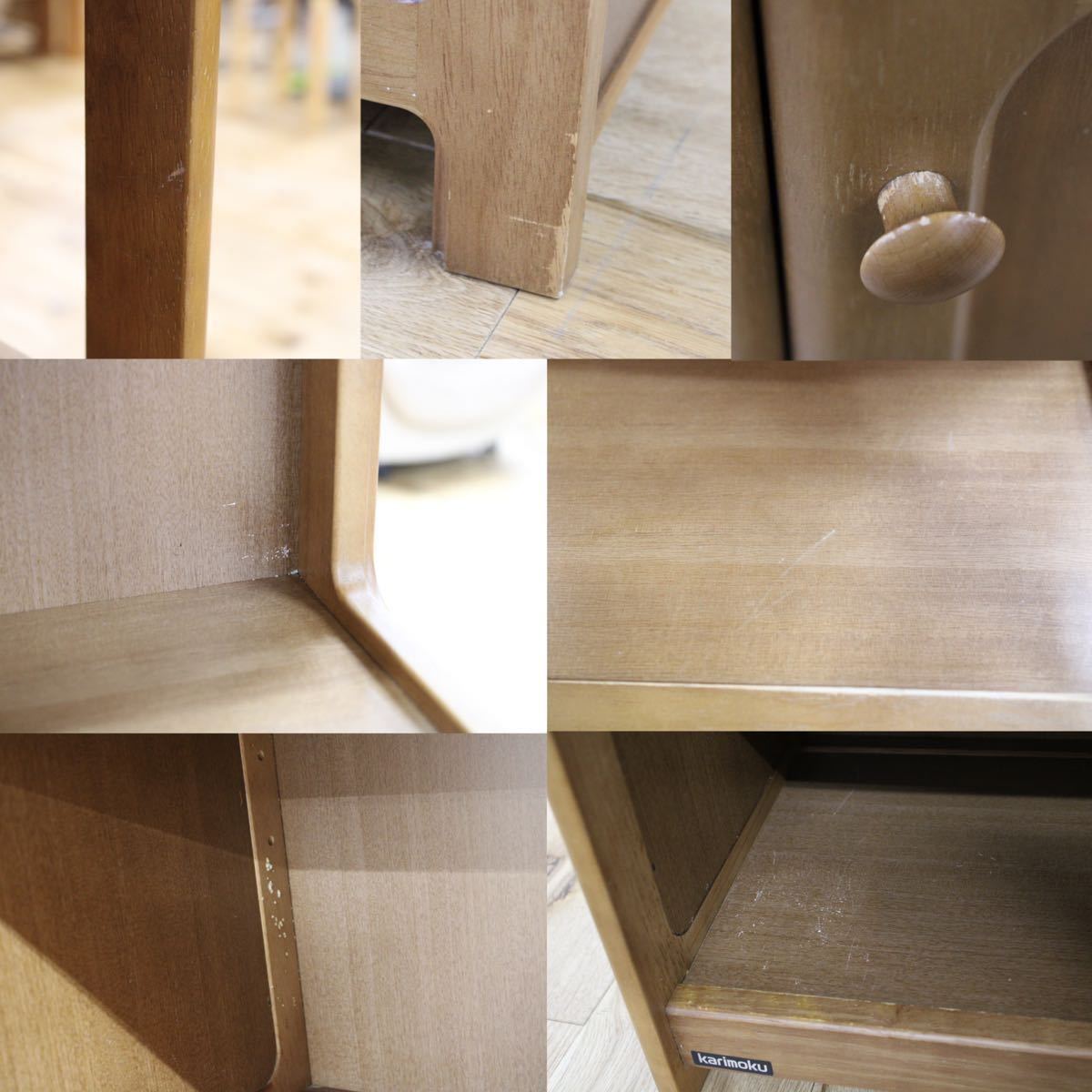 GMFN136○karimoku / カリモク 電話台 FAX台 花台 飾り台 収納棚 木製 国産家具