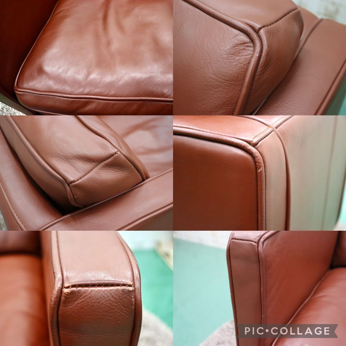 GMFT272○ACTUS / アクタス five by five ファイブバイファイブ TASSO タッソ シングルソファ アームチェア ラウンジチェア 総革