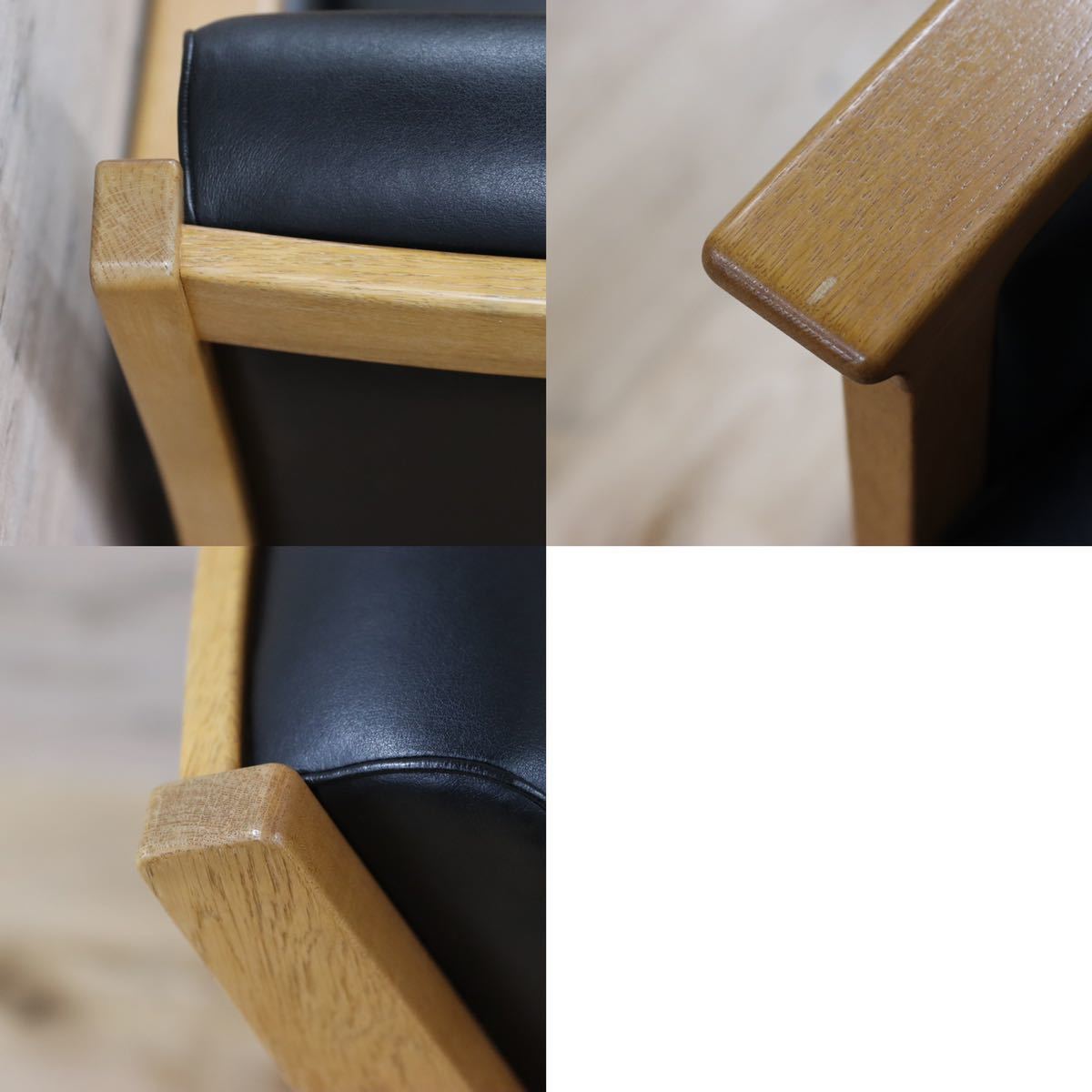 GMFK432B○北欧スタイル 1人掛けソファ シングルソファ ラウンジチェア イージーチェア オーク材 GE55 リプロダクト ハンスウェグナー