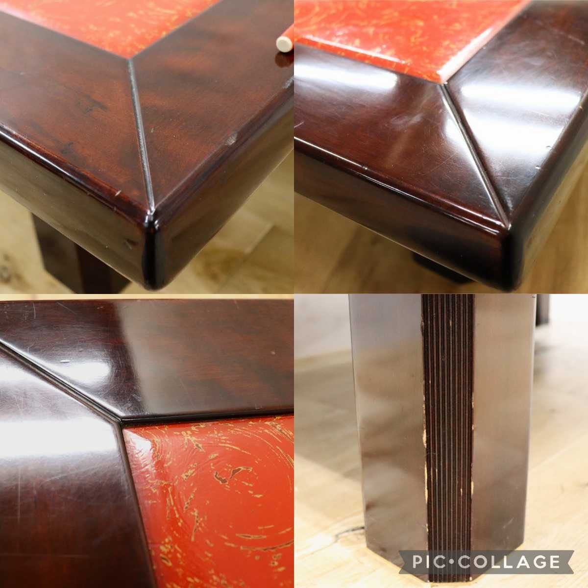 GMFK477○モリシゲ / MORISHIGE 座卓 座敷 和室 ローテーブル センターテーブル IDC大塚家具 木製 和モダン 漆塗り アンティーク 古民家