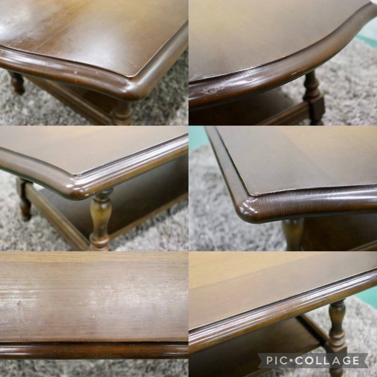 GMFT320○飛騨産業 / HIDA キツツキ 穂高 センターテーブル リビングテーブル コーヒーテーブル オーク材 カントリー クラシック