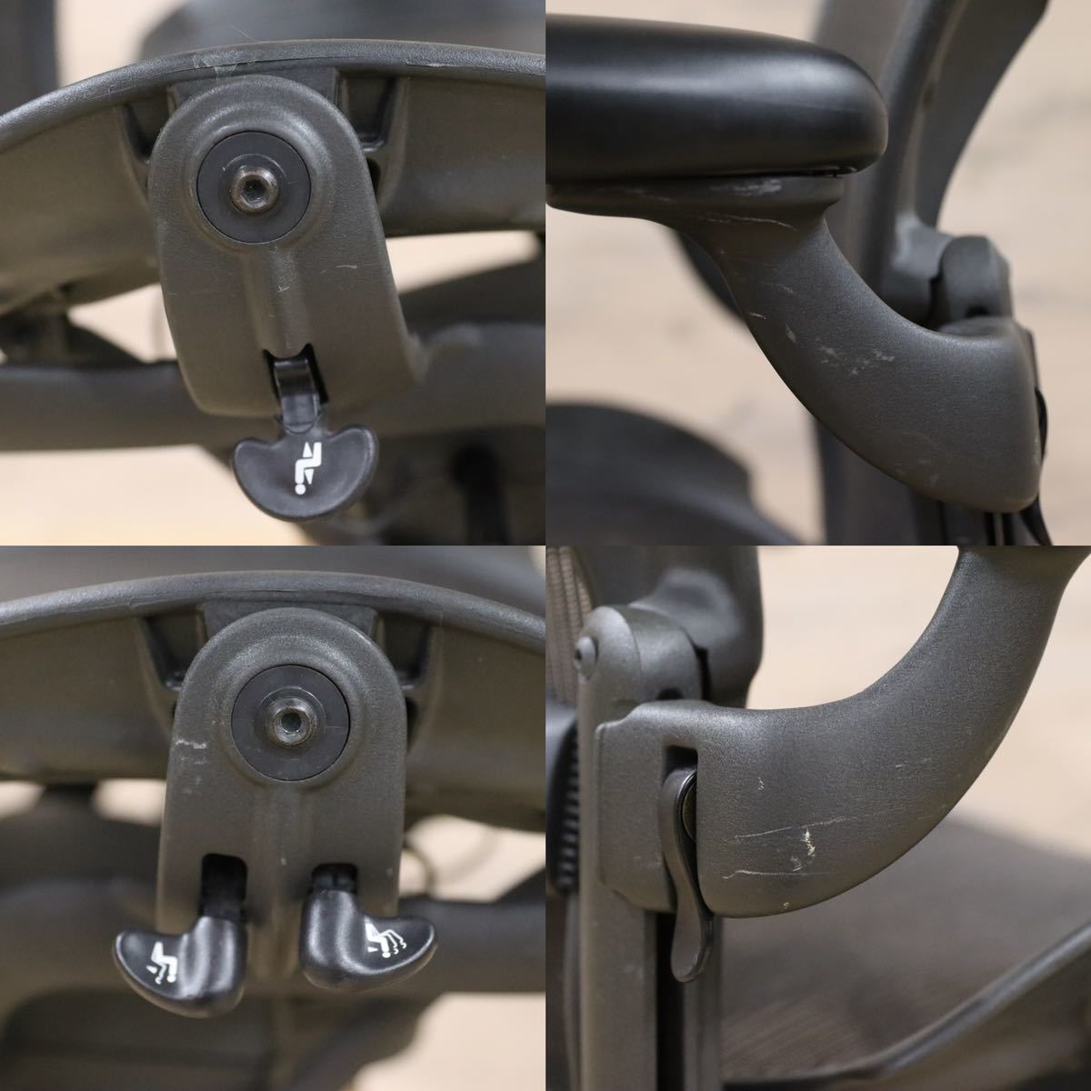 GMFF59○Herman Miller / ハーマンミラー AERON アーロンチェア デスクチェア オフィスチェア 書斎椅子 Bタイプ 美品