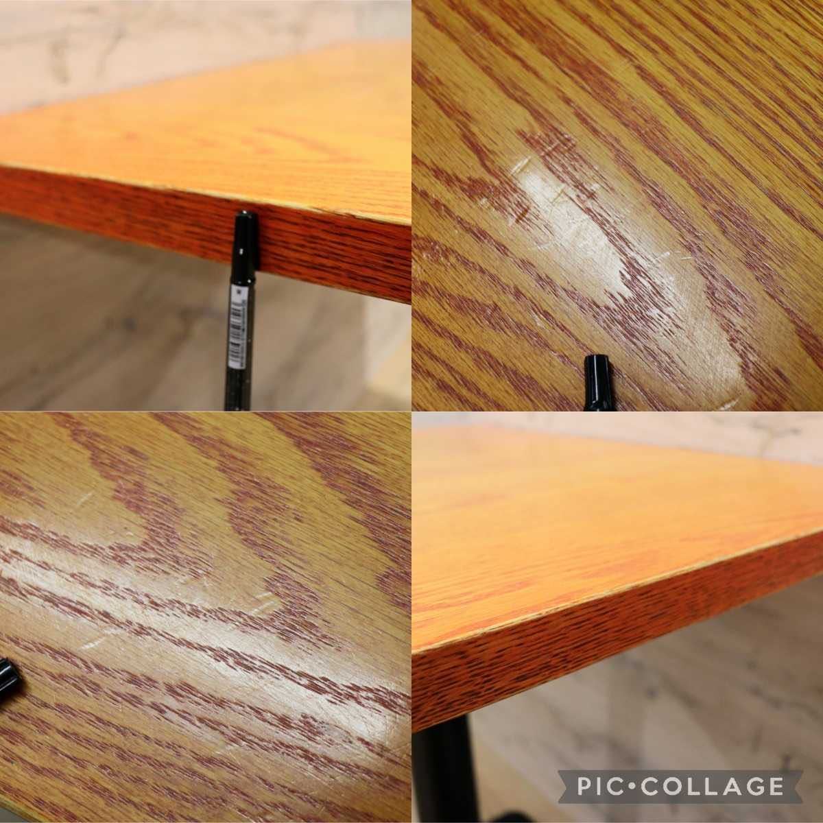 GMFH237D○飛騨産業 / HIDA キツツキ 9981 ダイニングテーブル カフェテーブル 楢材 無垢 インダストリアル 店舗什器 カフェ 飛騨家具