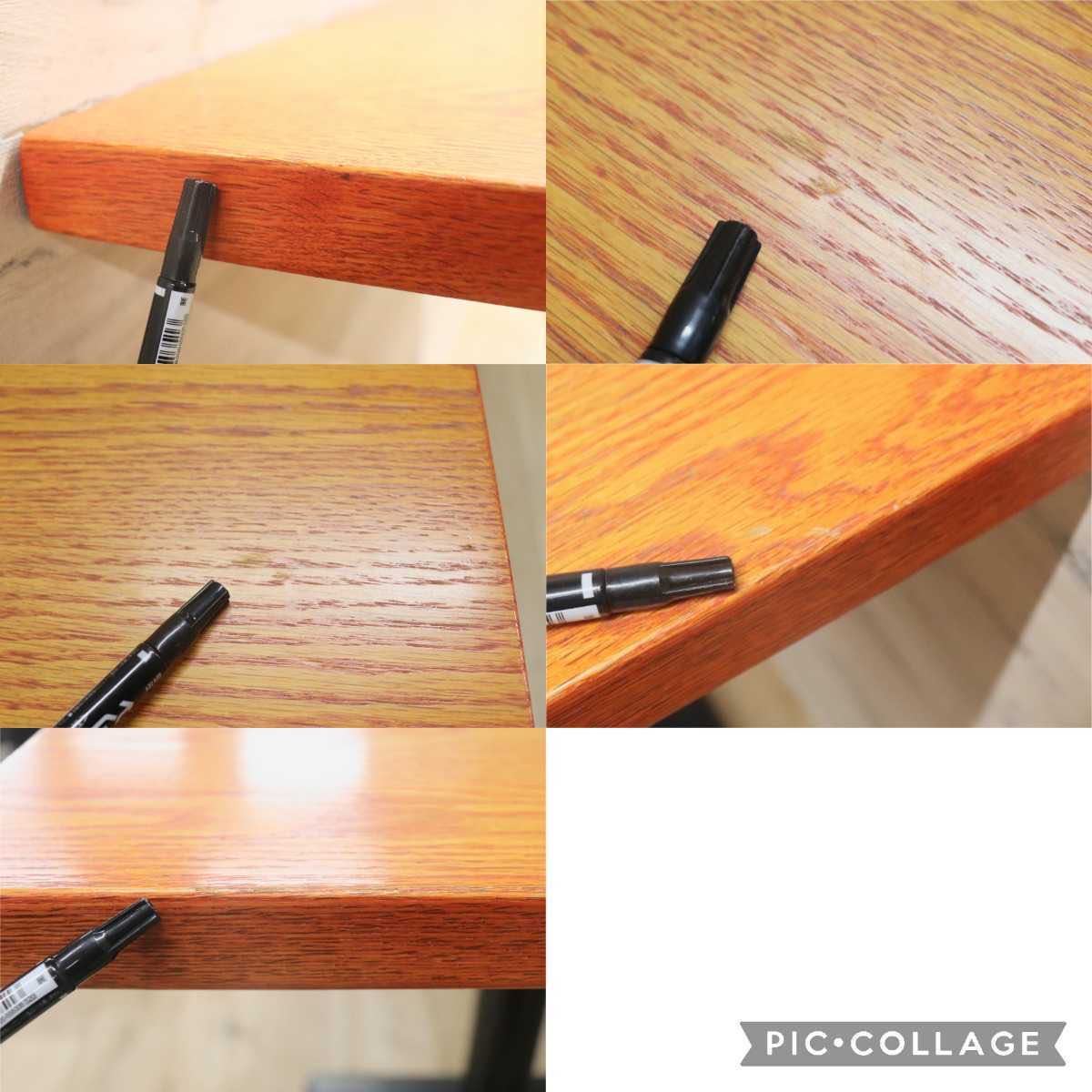 GMFH237F○飛騨産業 / HIDA キツツキ 9981 ダイニングテーブル カフェテーブル 楢材 無垢 インダストリアル 店舗什器 カフェ 飛騨家具