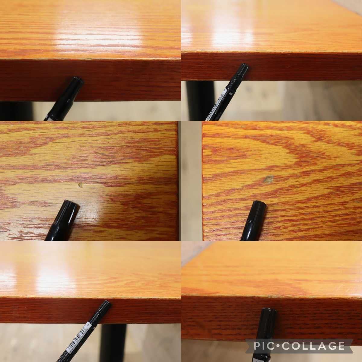 GMFH237O○飛騨産業 / HIDA キツツキ 9981 ダイニングテーブル カフェテーブル 楢材 無垢 インダストリアル 店舗什器 カフェ 飛騨家具