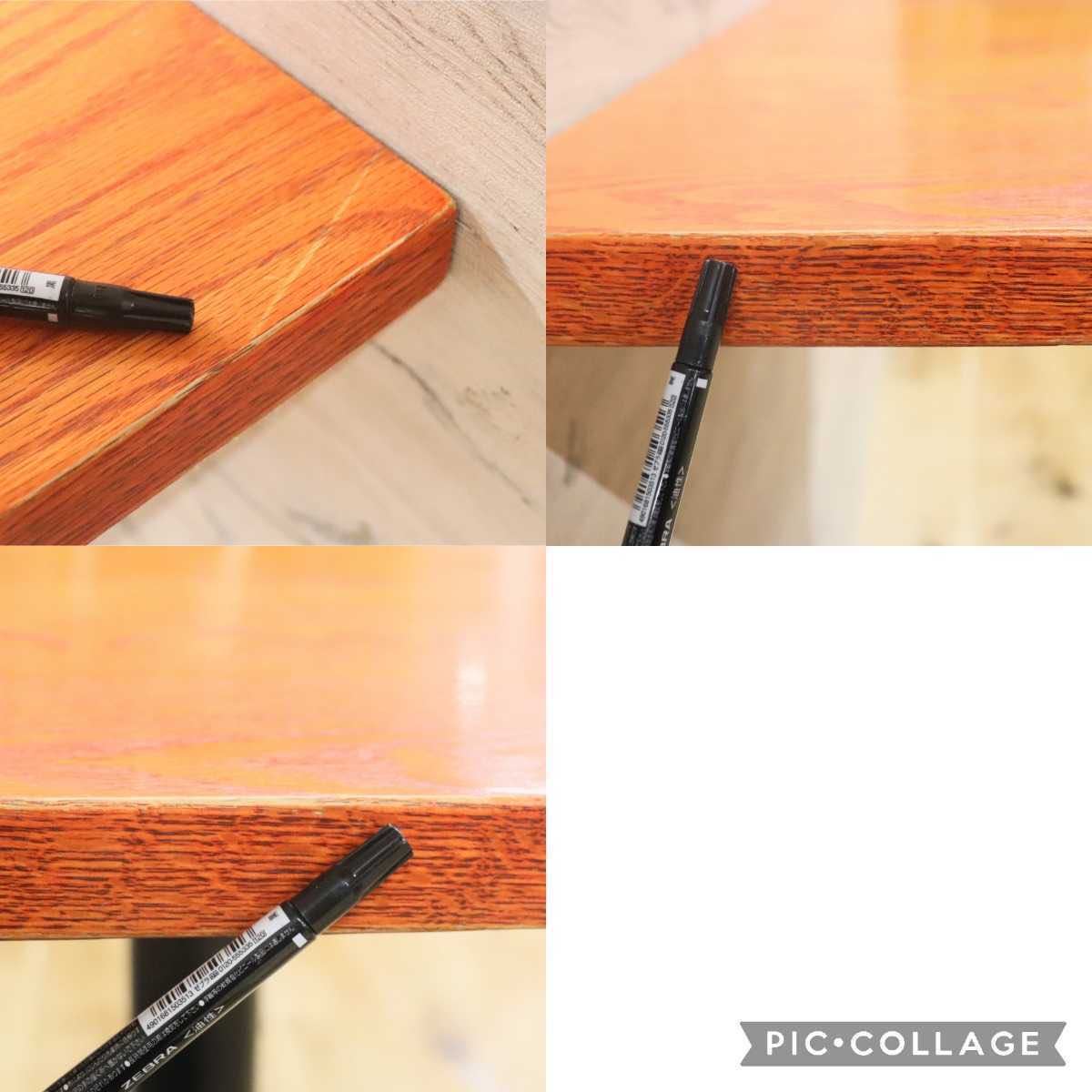 GMFH237Q○飛騨産業 / HIDA キツツキ 9981 ダイニングテーブル カフェテーブル 楢材 無垢 インダストリアル 店舗什器 カフェ 飛騨家具