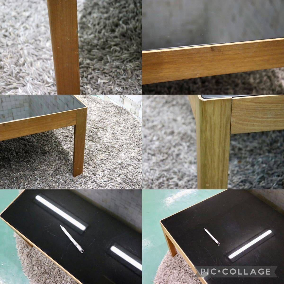 GMFT278○ACTUS / アクタス DALLA ダラ センターテーブル リビングテーブル ローテーブル ブラックガラス