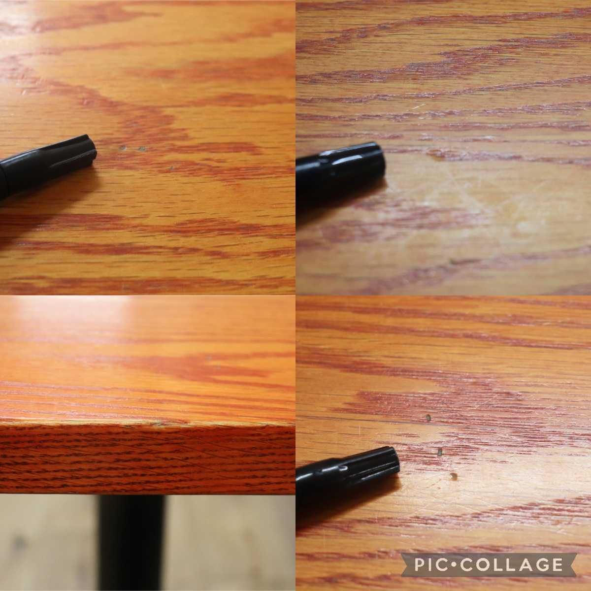 GMFH237T○飛騨産業 / HIDA キツツキ 9981 ダイニングテーブル カフェテーブル 楢材 無垢 インダストリアル 店舗什器 カフェ 飛騨家具