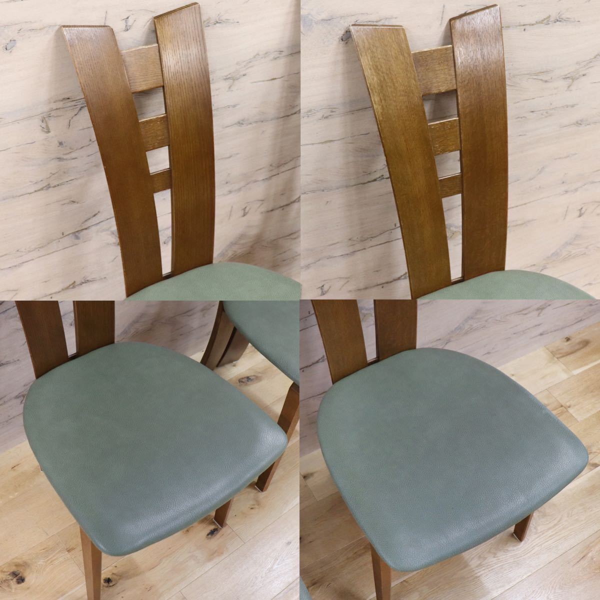 GMFN265A○シラカワ / shirakawa ダイニングチェア 椅子 2脚セット 飛騨家具 革張り ナラ材 和モダン