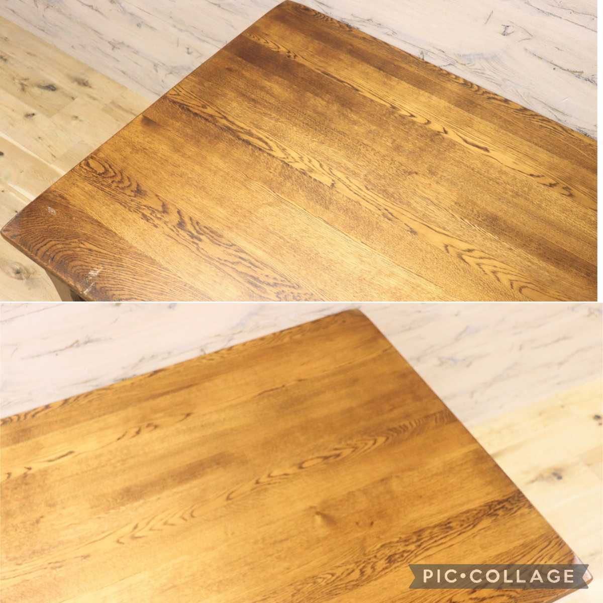 GMFN267○ダッチカントリースタイル ダイニングテーブル 食卓テーブル テーブル 作業机 無垢材 天然木 楢材 ヴィンテージ