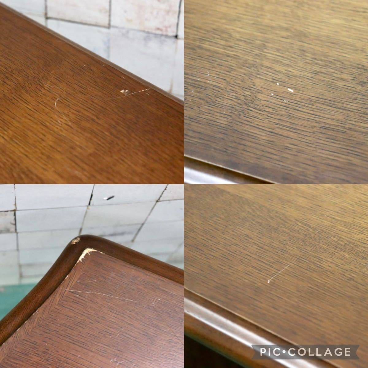 GMFT369○飛騨産業 / HIDA 穂高 キツツキ センターテーブル リビングテーブル コーヒーテーブル 応接 楢材 カントリー アンティーク調