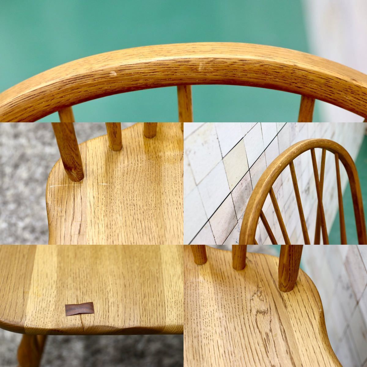 GMFT365○楢無垢材 ウィンザーチェア ダイニングチェア 椅子 チギリ ヴィンテージ ナチュラル カントリー
