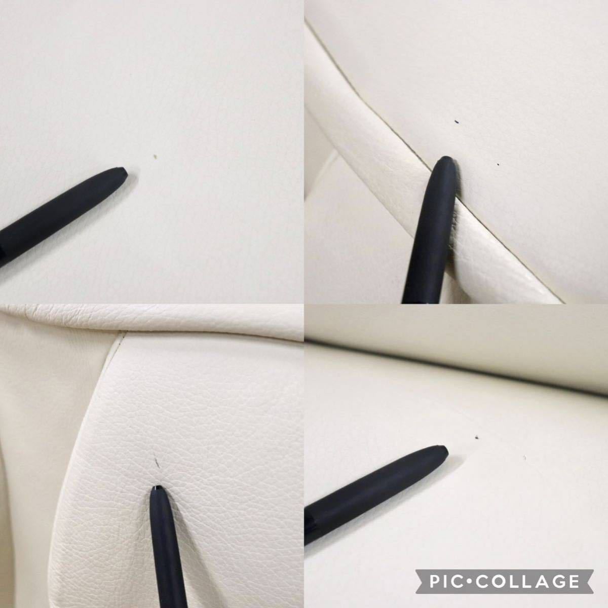 GMFH306○Bretz / ブレッツ 2人掛けソファ ラブソファ 長椅子 ハイバック ユーロカーサ取扱い 総革 アイボリー 鋲打 ドイツ 最高級 希少