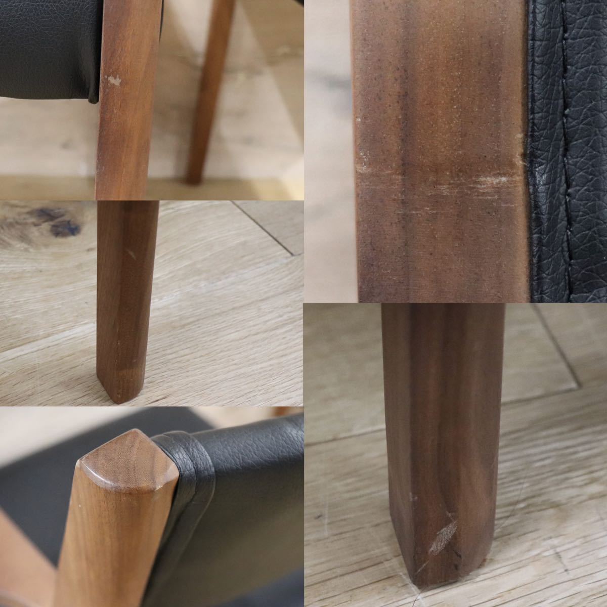 GMFN260A○ダイニングチェア 椅子 2脚セット アッシュ材 合皮 北欧スタイル 定価約7万