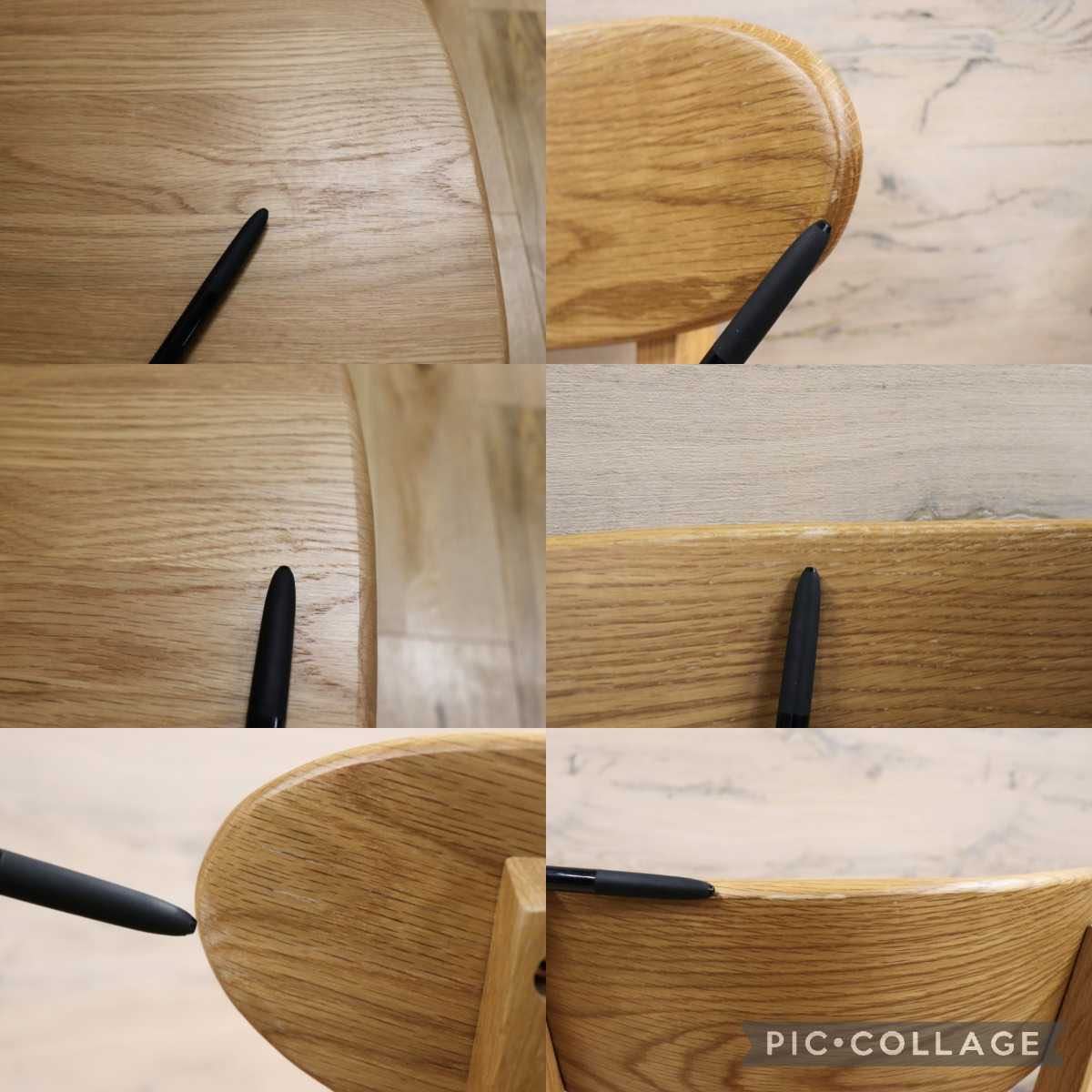 GMFK690○大川家具 RIVER リバー ダイニングチェア 食卓チェア オーク材 無垢 ナチュラル 北欧スタイル 美品