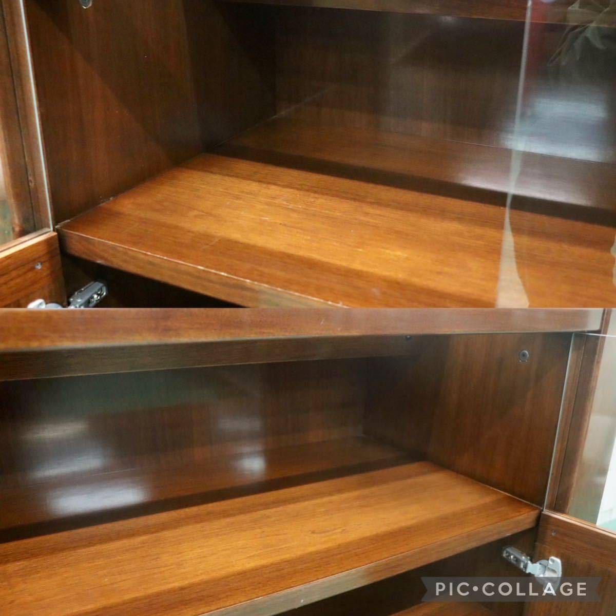 GMFS284○モリシゲ / MORISHIGE サイドボード リビングボード 飾り棚 照明付き 漆仕上げ 最高級 IDC大塚家具 定価約50万