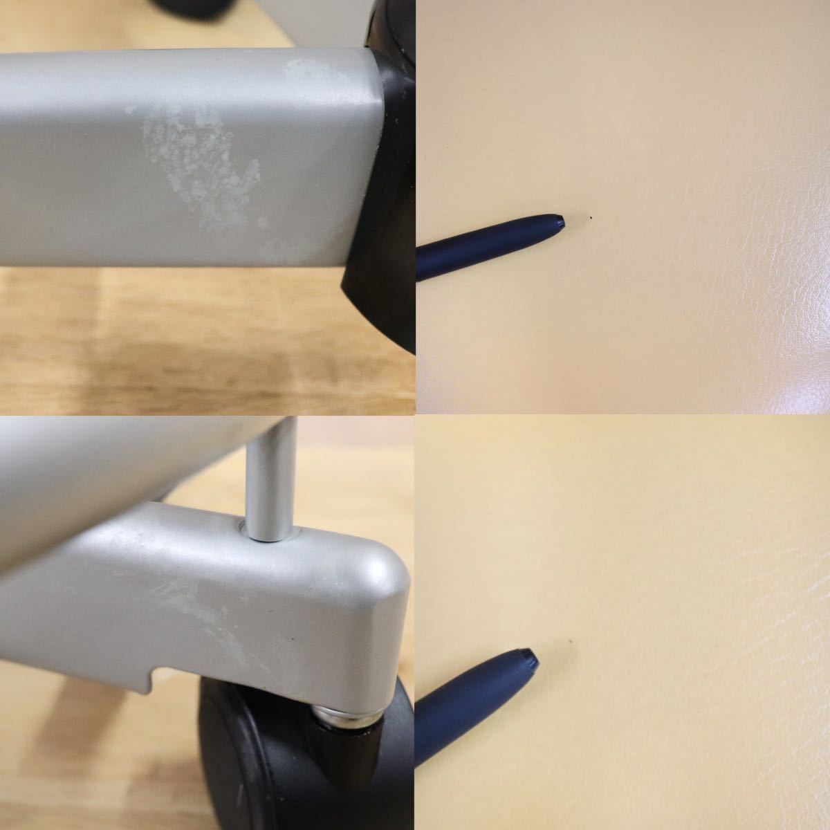 GMFK649A○東洋工芸 CM117-VBE マルチチェア カウンターチェア 椅子 回転椅子 降下椅子 ビニールレザー ベージュ 定価約5万 美品