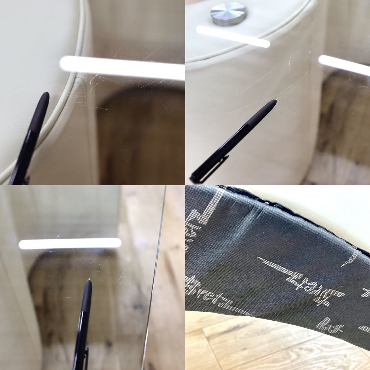 GMFH306○Bretz / ブレッツ ダイニングテーブル ガラス 本革レザー ドイツ ユーロカーサ コンテンポラリー モダン 展示品