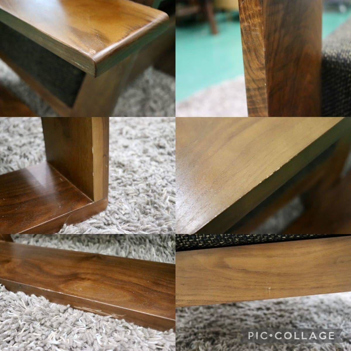 GMFT396○河口家具 DAICHI 大地 バトン 1人掛けソファ シングルソファ 無垢 ウォールナット ファブリック モダン 定価約21万