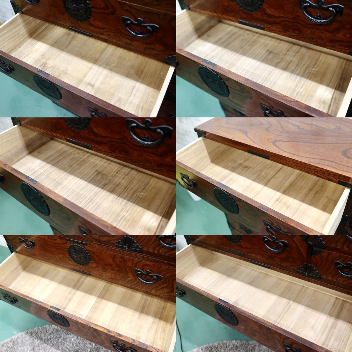 GMFT428○岩谷堂箪笥 整理箪笥 チェスト 伝統工芸 和家具 欅材 最高級 定価約69万 美品