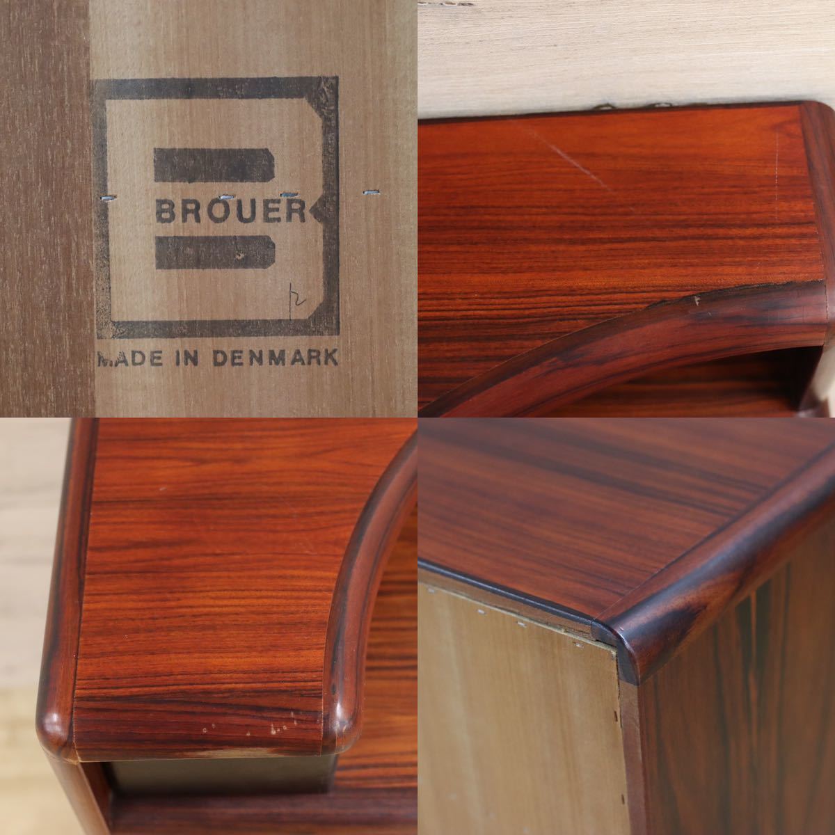 GMFK764B○BROUER コーナーキャビネット サイドキャビネット 北欧 デンマーク 希少 ヴィンテージ ローズウッド材 リビング収納 書斎