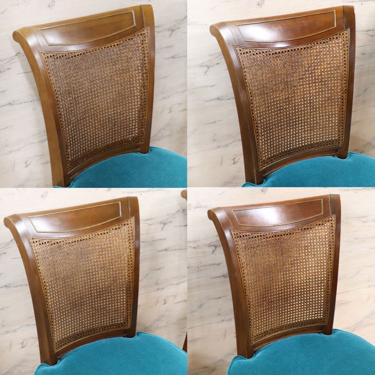 GMFT408○DREXEL HERITAGE / ドレクセルヘリテイジ FRANCESCA フランチェスカ ダイニングチェア 椅子 4脚セット 定価約83万 リペア済み