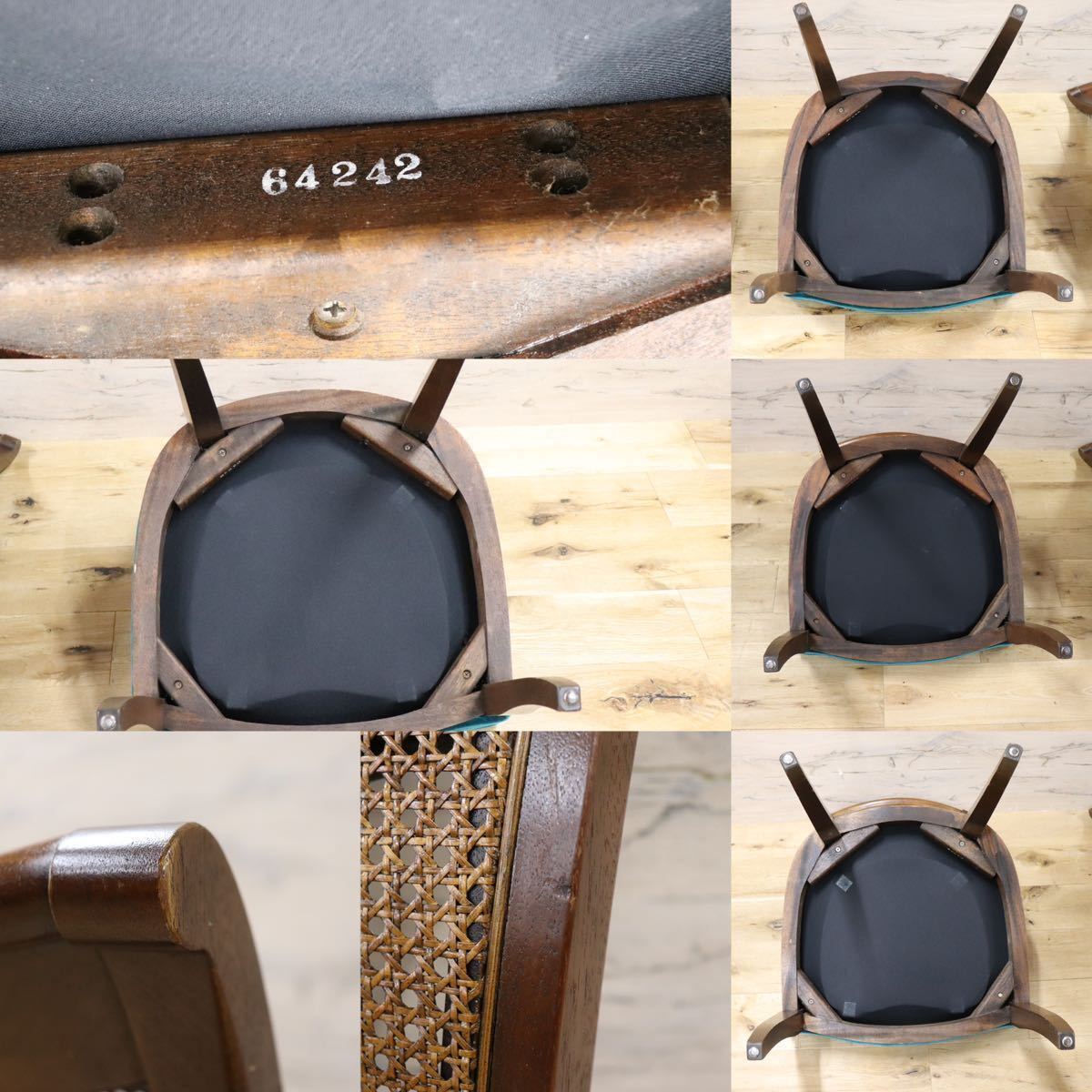 GMFT408○DREXEL HERITAGE / ドレクセルヘリテイジ FRANCESCA フランチェスカ ダイニングチェア 椅子 4脚セット 定価約83万 リペア済み