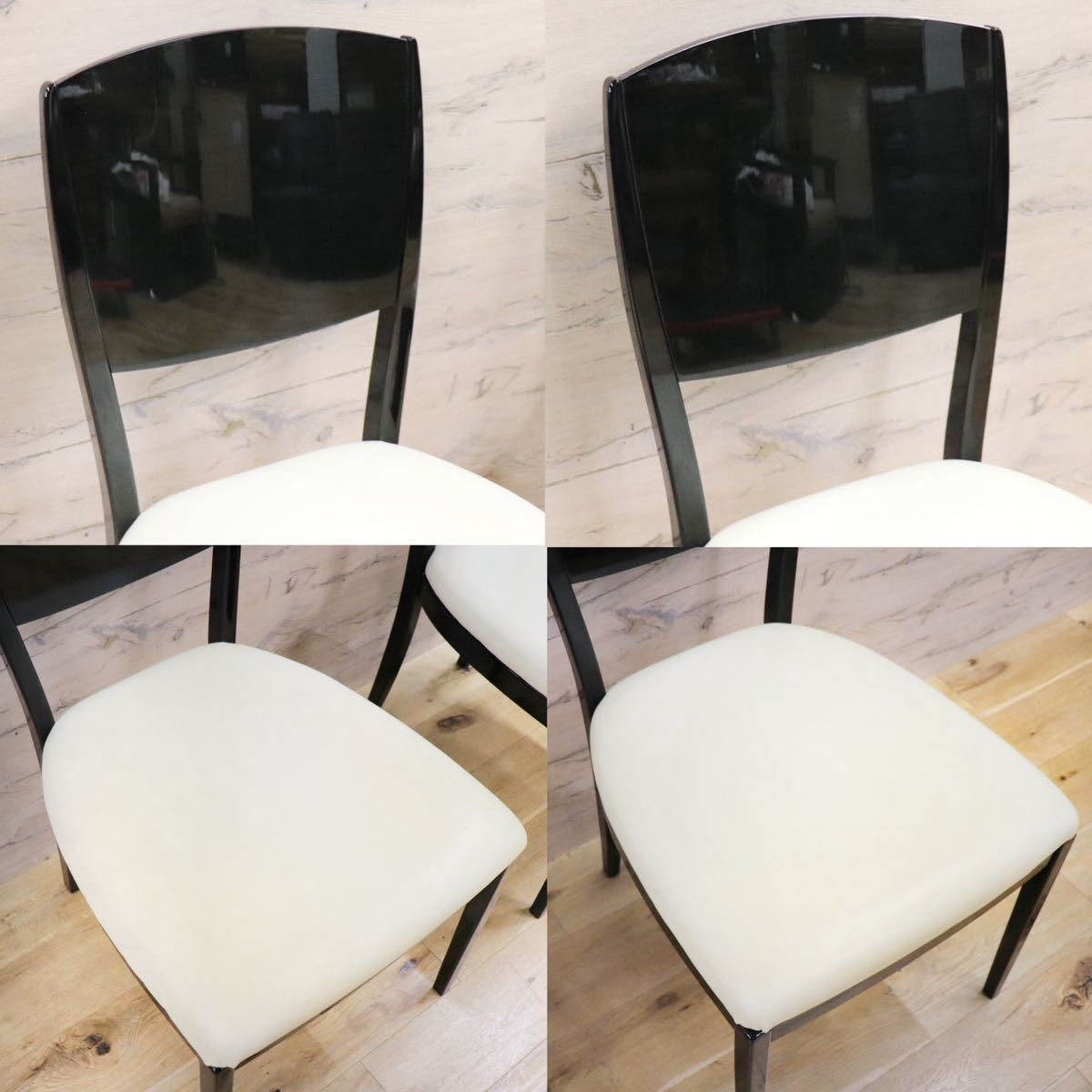 GMFH426○MATSUSO / 松創 ウィーンNo.6 ダイニングチェア 椅子 2脚セット シカモア材 アイボリー IDC 大塚家具 最高級 定価約74.8万円