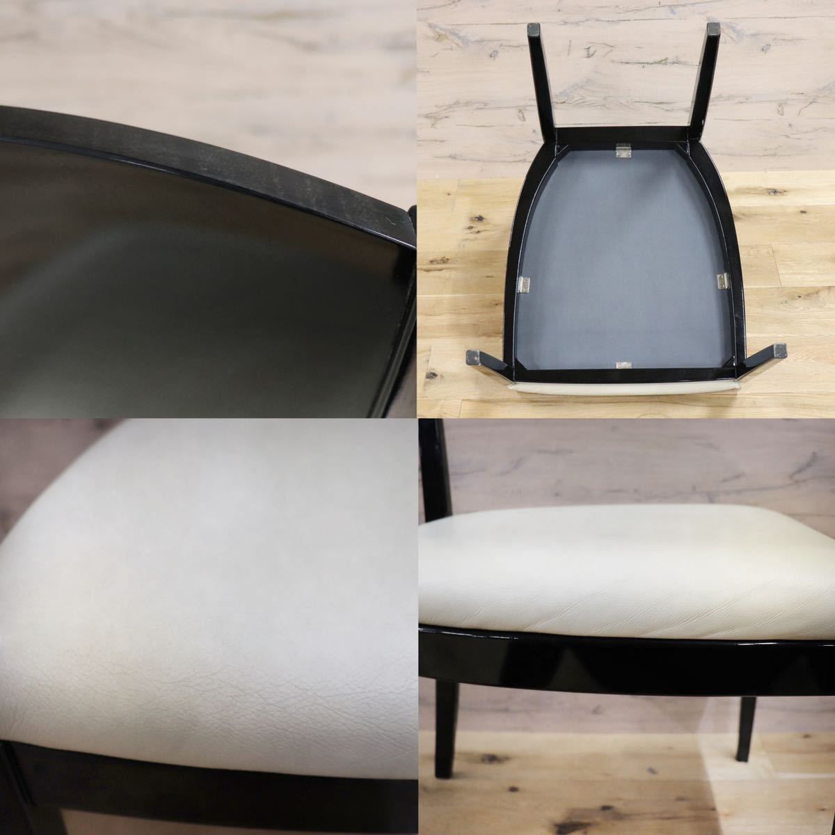 GMFH426○MATSUSO / 松創 ウィーンNo.6 ダイニングチェア 椅子 2脚セット シカモア材 アイボリー IDC 大塚家具 最高級 定価約74.8万円
