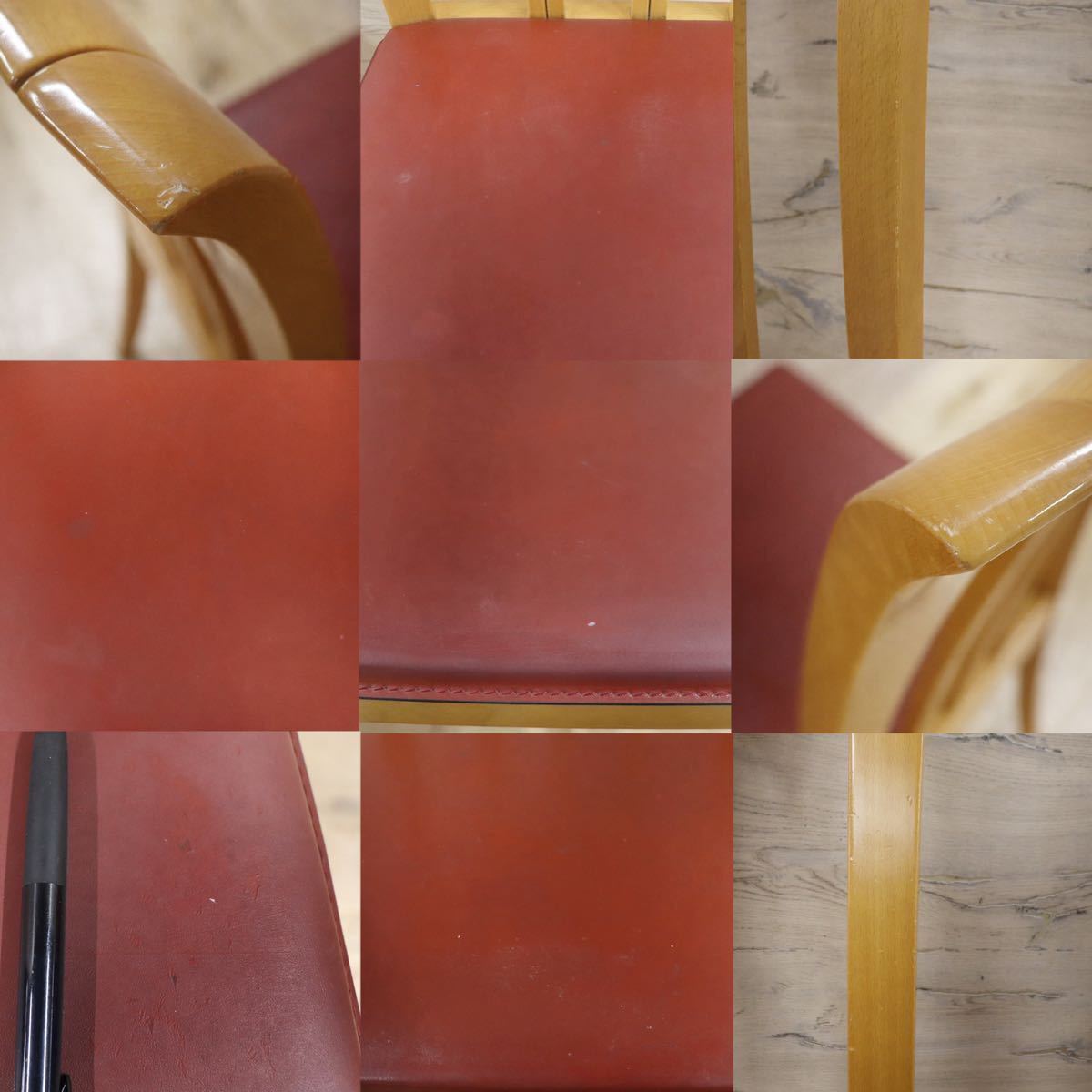 GMFK831B○IDC大塚家具 イタリア製 ダイニングチェア 椅子 2脚セット レザー クラシック アンティーク 検)BROSS