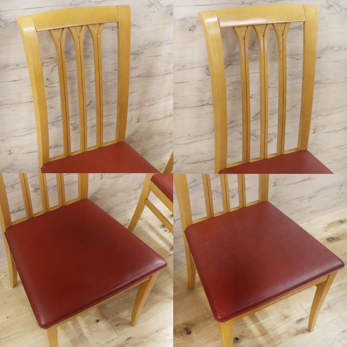 GMFK831B○IDC大塚家具 イタリア製 ダイニングチェア 椅子 2脚セット レザー クラシック アンティーク 検)BROSS