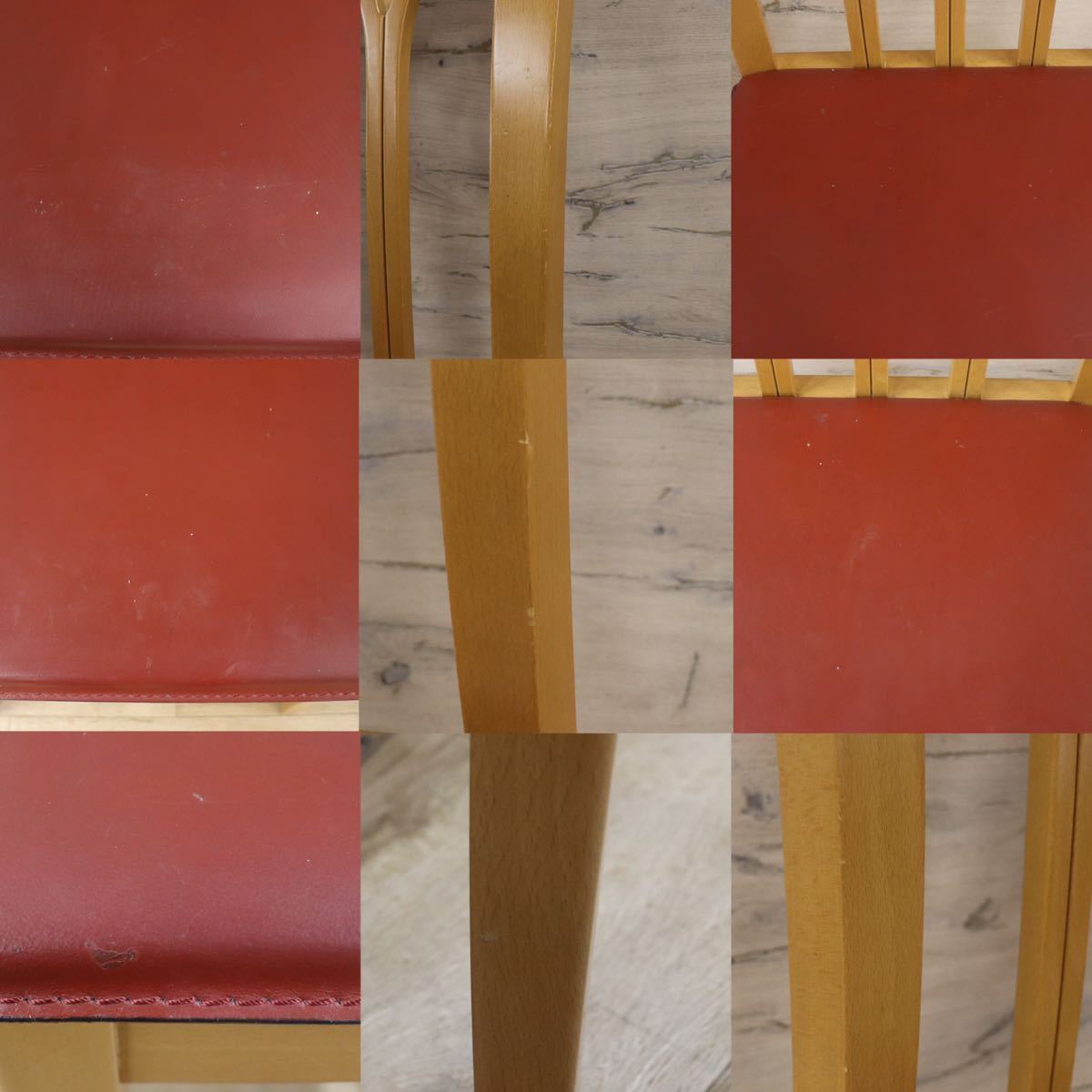 GMFK831C○IDC大塚家具 イタリア製 ダイニングチェア 椅子 2脚セット レザー クラシック アンティーク 検)BROSS