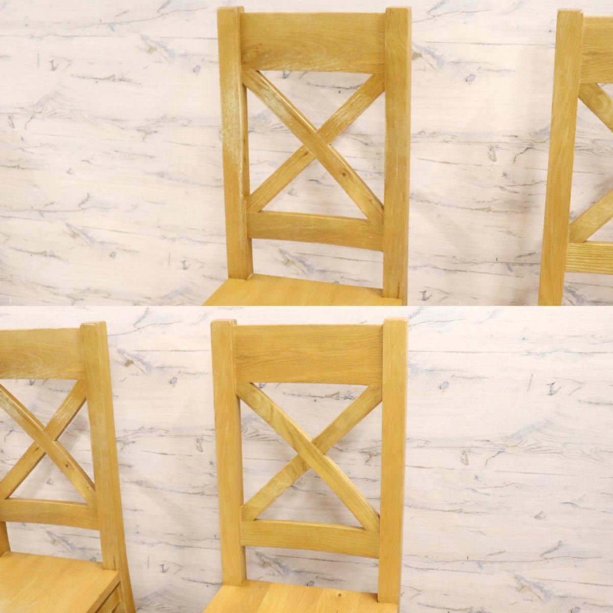 GMFH432○ウィンチェスター クロスバックチェア ダイニングチェア 椅子 オーク材 ナチュラル 北欧スタイル 2脚セット ヴィンテージ