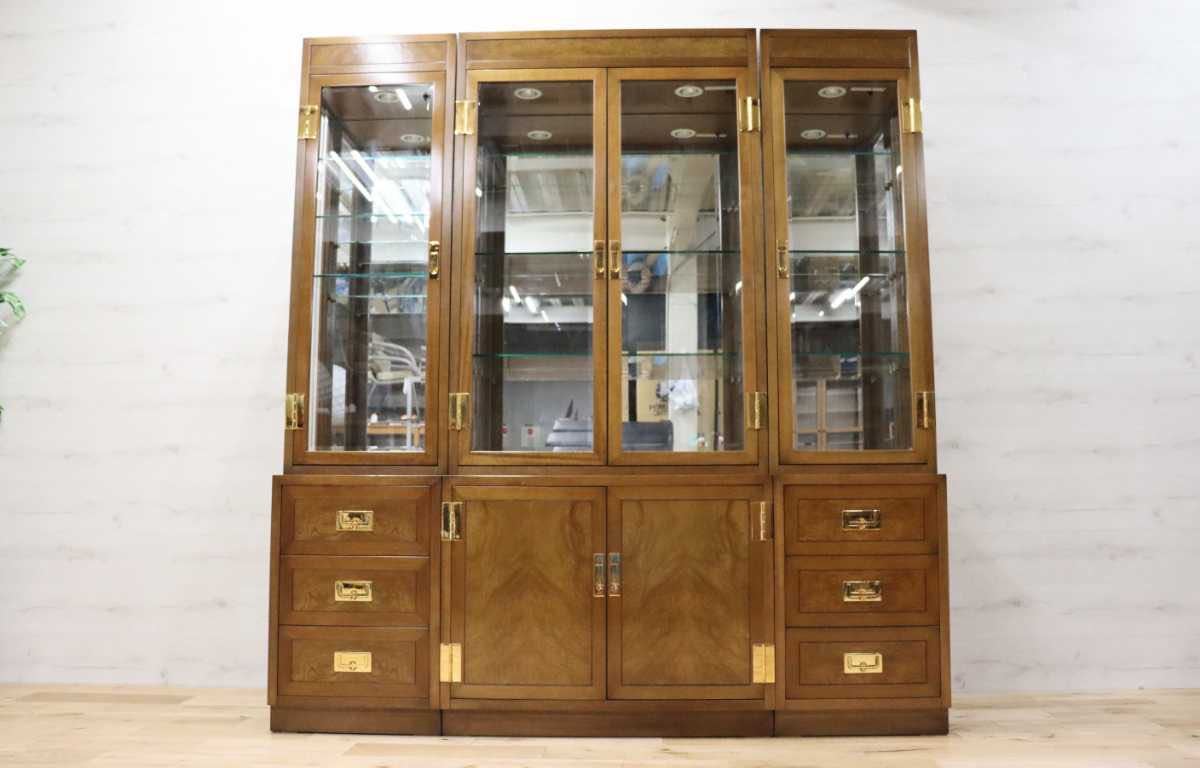 GMFO1○domani / ドマーニ Morganton モーガントン キャビネット 3点セット ライトコニャック カリモク最高峰 約110万 美品