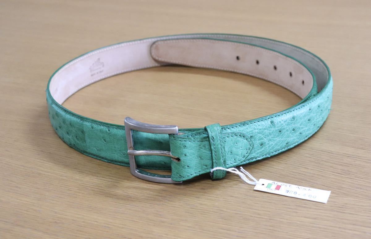 GMAHM01B ○ ALOST ベルト made in italy イタリア製 グリーン 定価約5万 未使用 在庫品