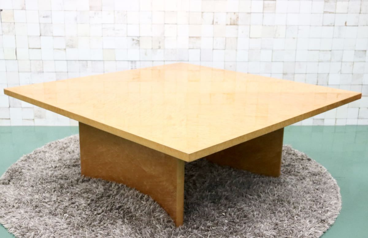 GMFF17○藤川家具 SPLENDOR スプレンダー バーズアイメープル IDC大塚家具 センターテーブル リビングテーブル 約33万 美品