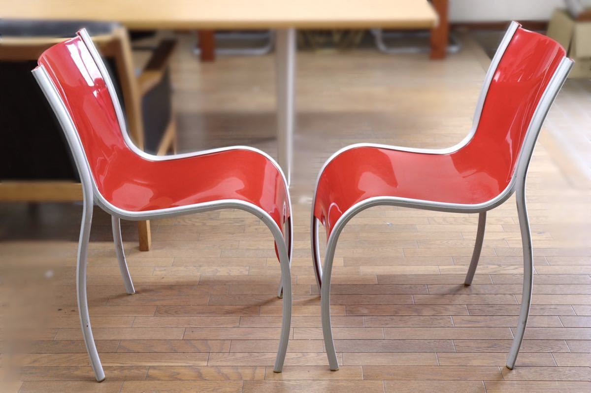 GMFS5J○Kartell / カルテル FPEチェア RonArad ロン・アラッド スタッキングチェア ダイニングチェア 椅子 2脚セット 定価約11.4万