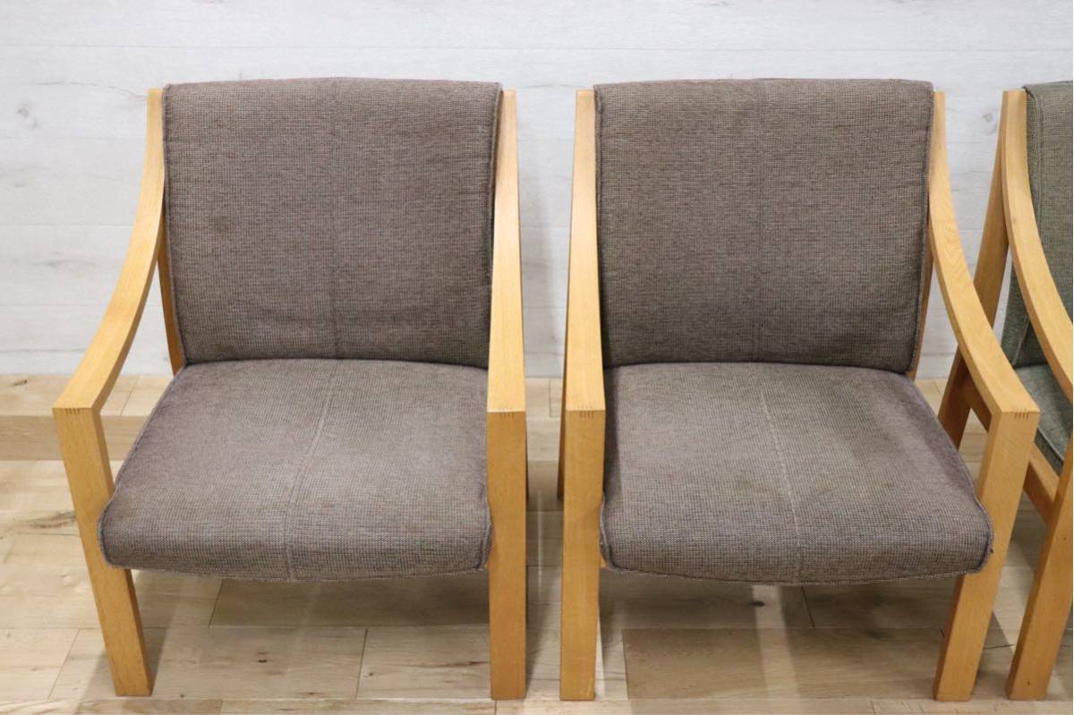 GMDH1 ○ nissin / 日進木工 アームチェア 4脚セット 椅子 ダイニングチェア オーク材 北欧 古民家 ビンテージ 検)キツツキ シラカワ 飛騨