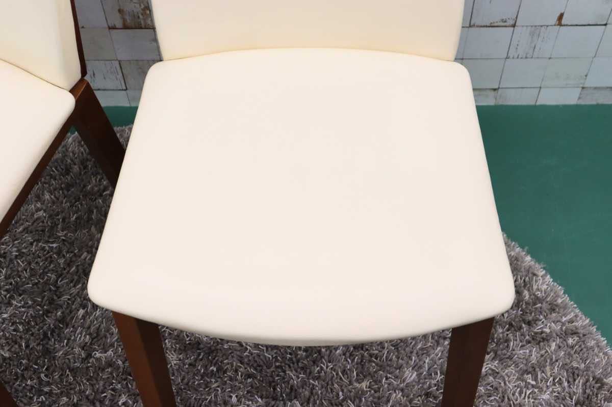 GMFK158B○Skovby / スコービー SM51K ダイニングチェア チェア 椅子 北欧家具 希少 デンマーク レザー クリーム 2脚セット ACTUS