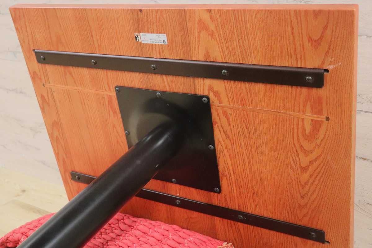 GMFH237B○飛騨産業 / HIDA キツツキ 9981 ダイニングテーブル カフェテーブル 楢材 無垢 インダストリアル 店舗什器 カフェ 飛騨家具