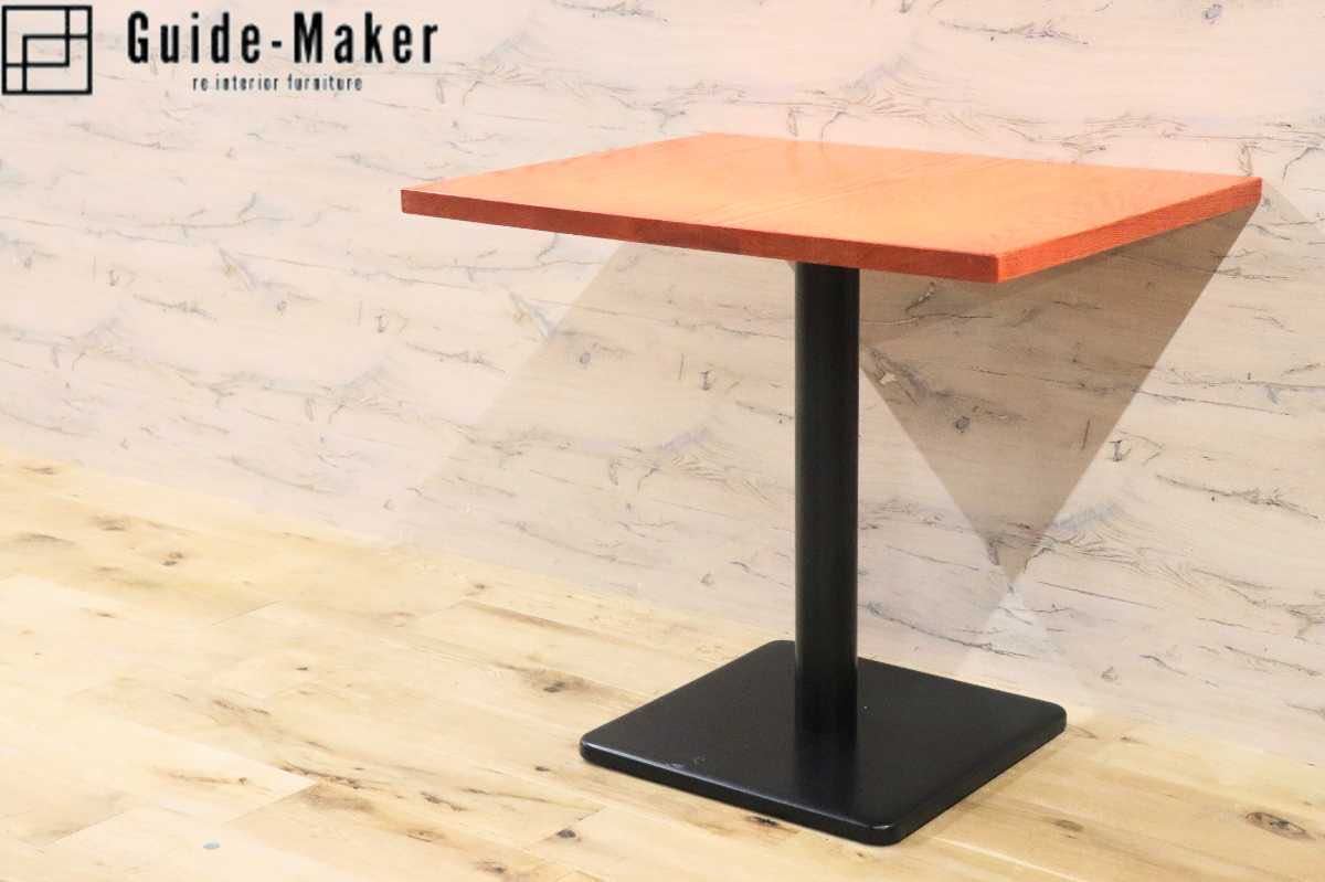 GMFH237B○飛騨産業 / HIDA キツツキ 9981 ダイニングテーブル カフェテーブル 楢材 無垢 インダストリアル 店舗什器 カフェ 飛騨家具