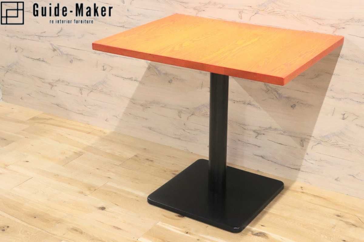 GMFH237F○飛騨産業 / HIDA キツツキ 9981 ダイニングテーブル カフェテーブル 楢材 無垢 インダストリアル 店舗什器 カフェ 飛騨家具