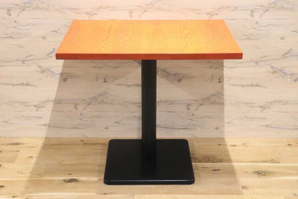 GMFH237O○飛騨産業 / HIDA キツツキ 9981 ダイニングテーブル カフェテーブル 楢材 無垢 インダストリアル 店舗什器 カフェ 飛騨家具