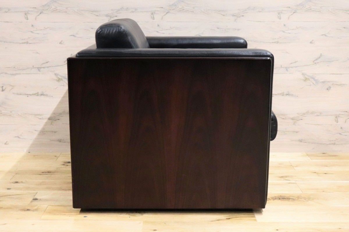 GMFK786C○okamura / オカムラ 1人掛けソファ シングルソファ アームチェア ラウンジチェア 本革 応接 オフィス ローズウッド 高級家具