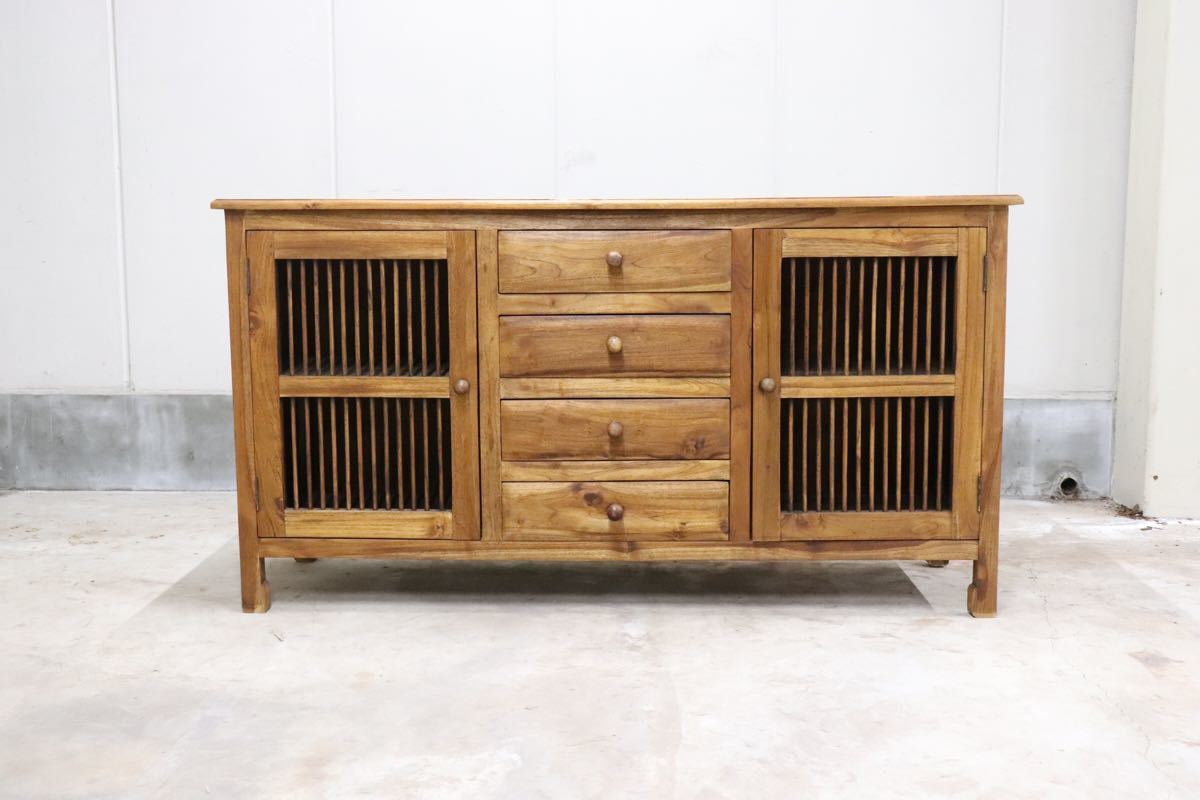 CORIGGE MARKET / カリッジマーケット サイドボード リビングボード 収納家具 無垢材 アジアン テイスト 展示品 gmct78