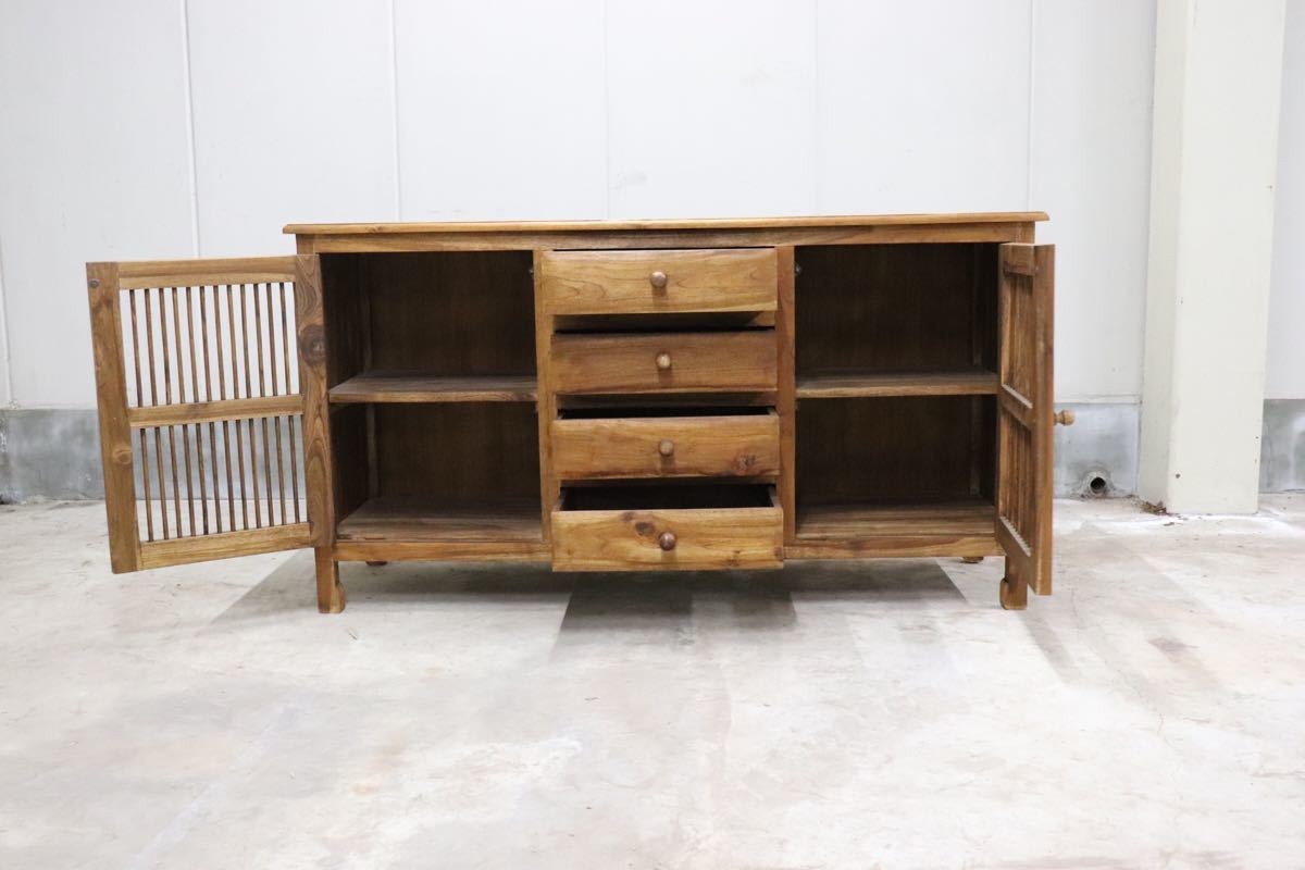 CORIGGE MARKET / カリッジマーケット サイドボード リビングボード 収納家具 無垢材 アジアン テイスト 展示品 gmct78